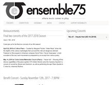 Tablet Screenshot of ensemble75.com